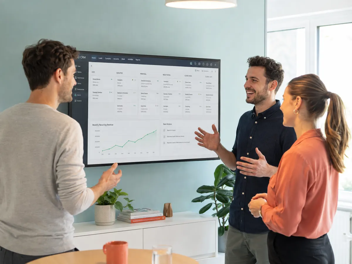 Junges Startup-Team arbeitet gemeinsam an Laptops